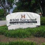 8500 Harwood Apartment Signage